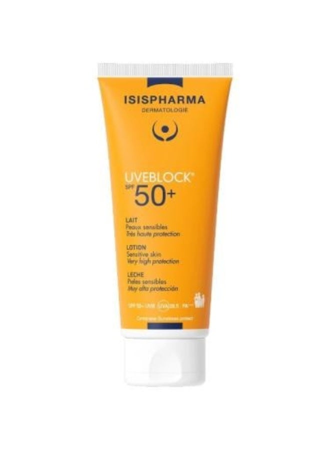 حليب واقي من الشمس للبشرة الحساسة +SPF 50 - سعة 100 مل